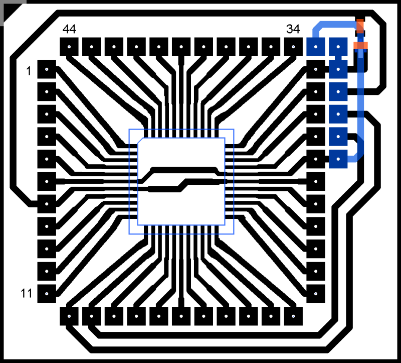 44 pin tqfp to dip square